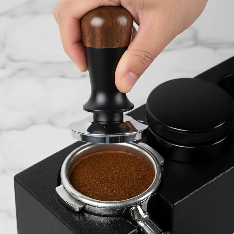 Steamly WoodPress - Tamper Café Finition Bois